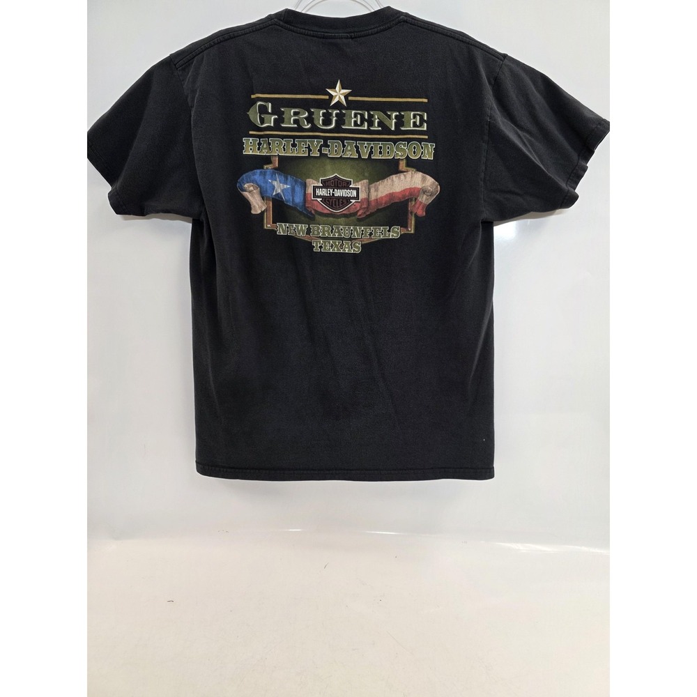 Harley Davidson‎ Gruene Shirt Mens Large Black New Braunfels Texas Motorcycle